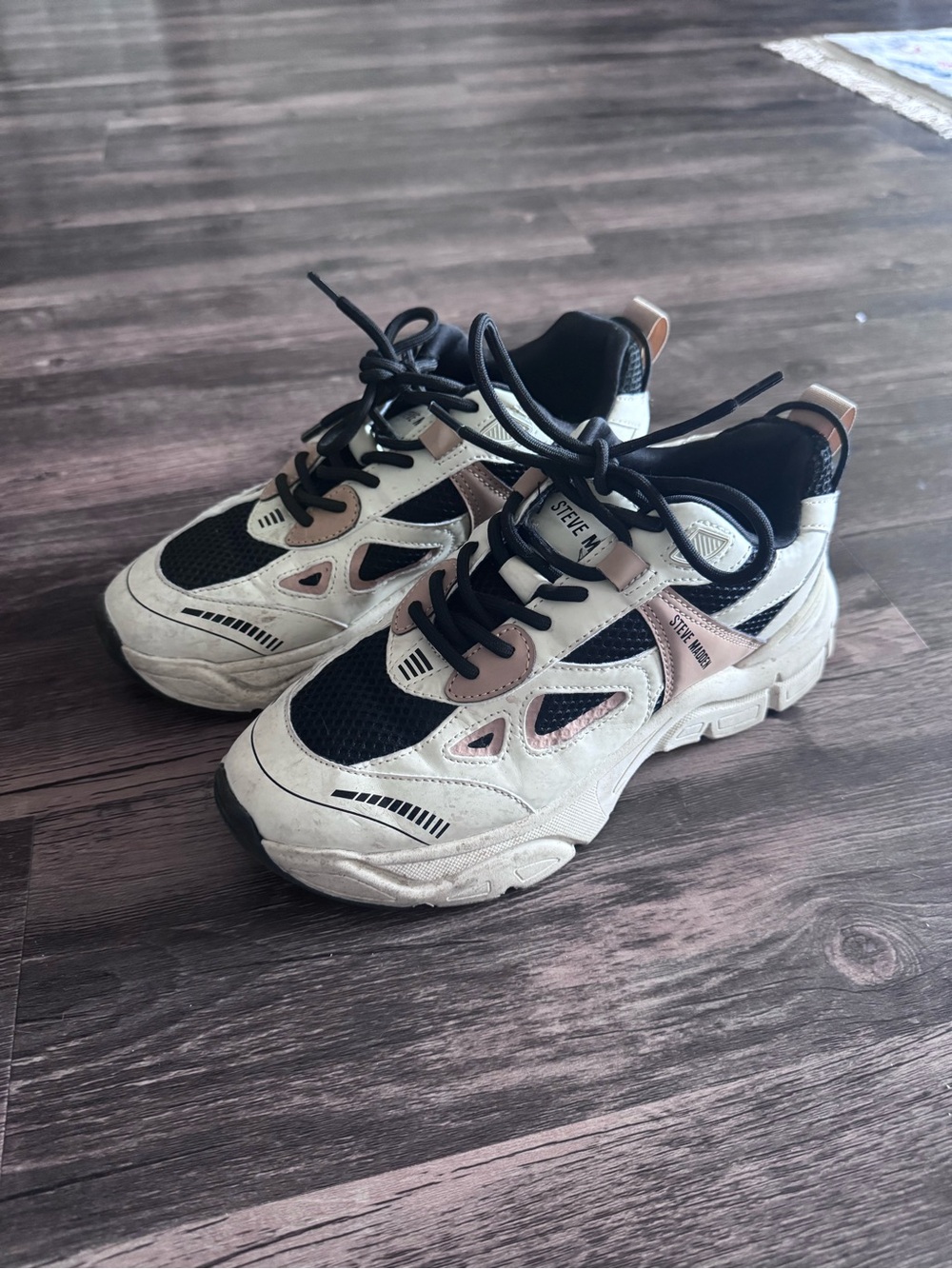 Steve Madden Kids White, Black and Brown Chunky Sneakers